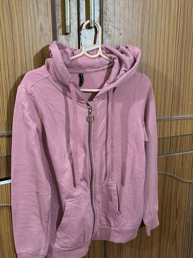 Pink Zip-Up Hoodie