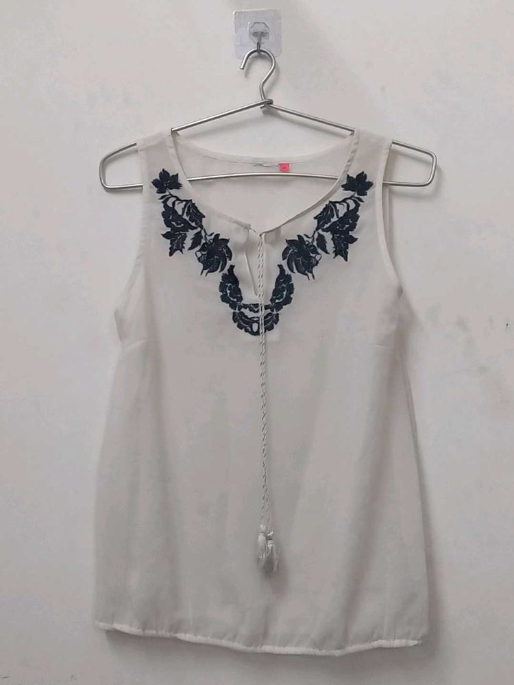 Embroidered Tank Top