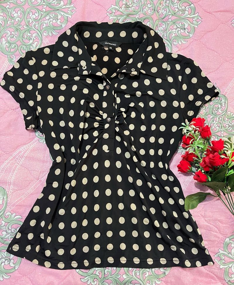 vintage Polka Dot Top