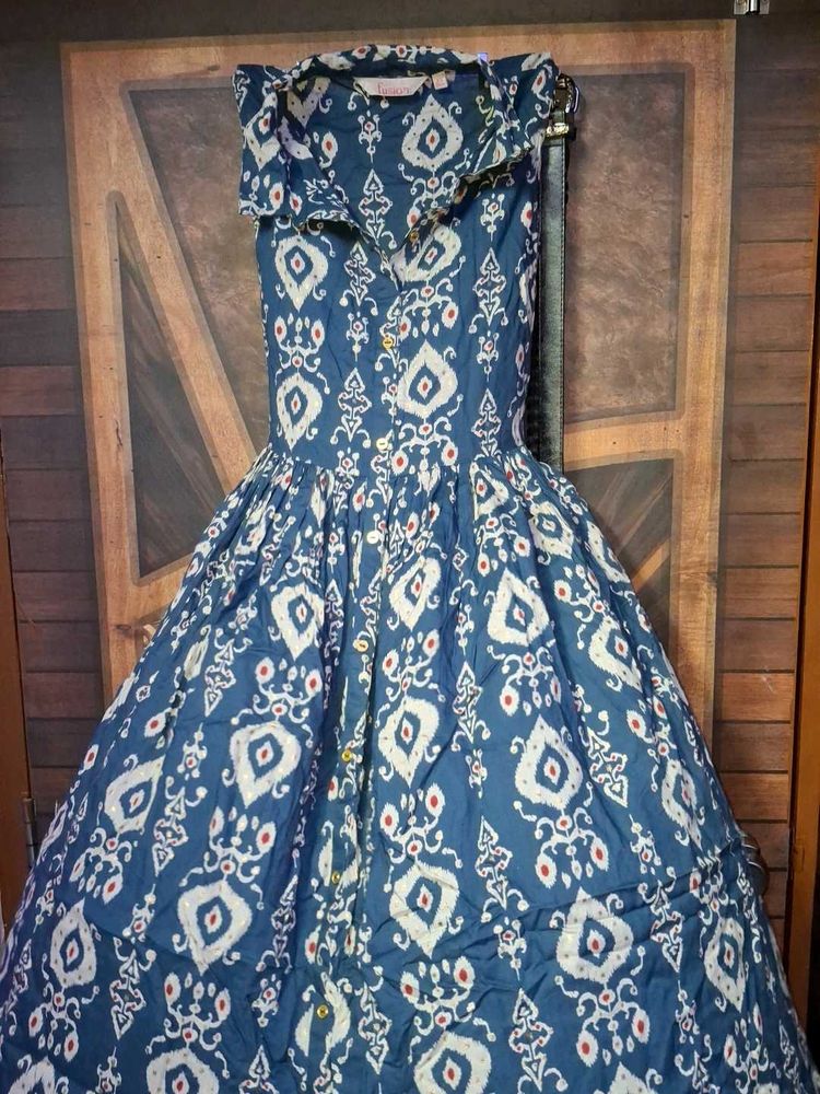Patterned Fit &amp; Flare Dress