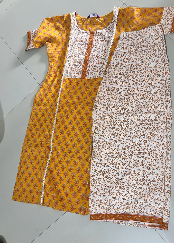 Women Cotton Daily Wear Kurta And Pant set