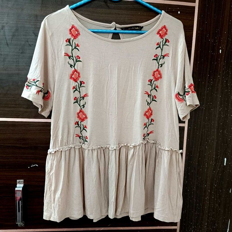 Floral Embroidered Top