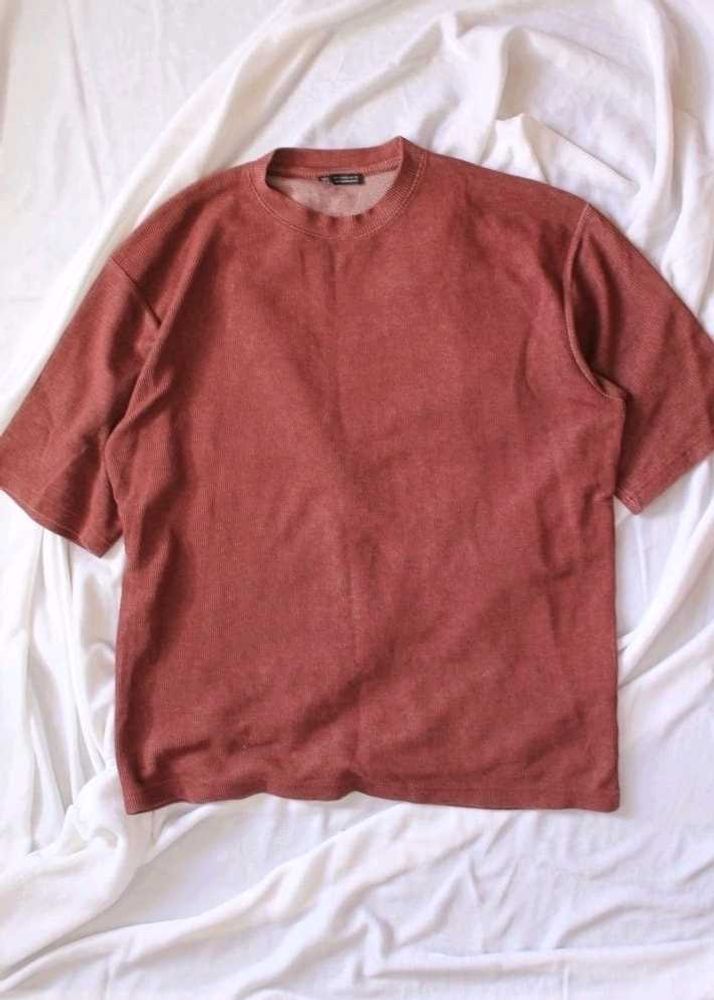 Red Washed Cotton Tee