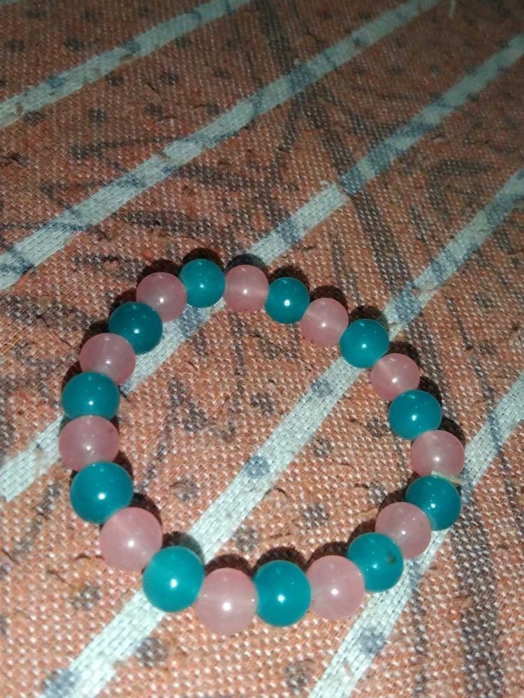 Plain Two Color Beads Bracelet