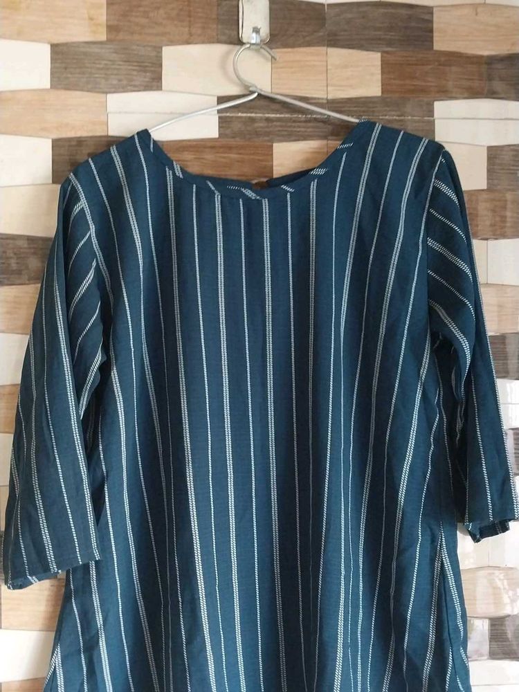 Striped Teal Top