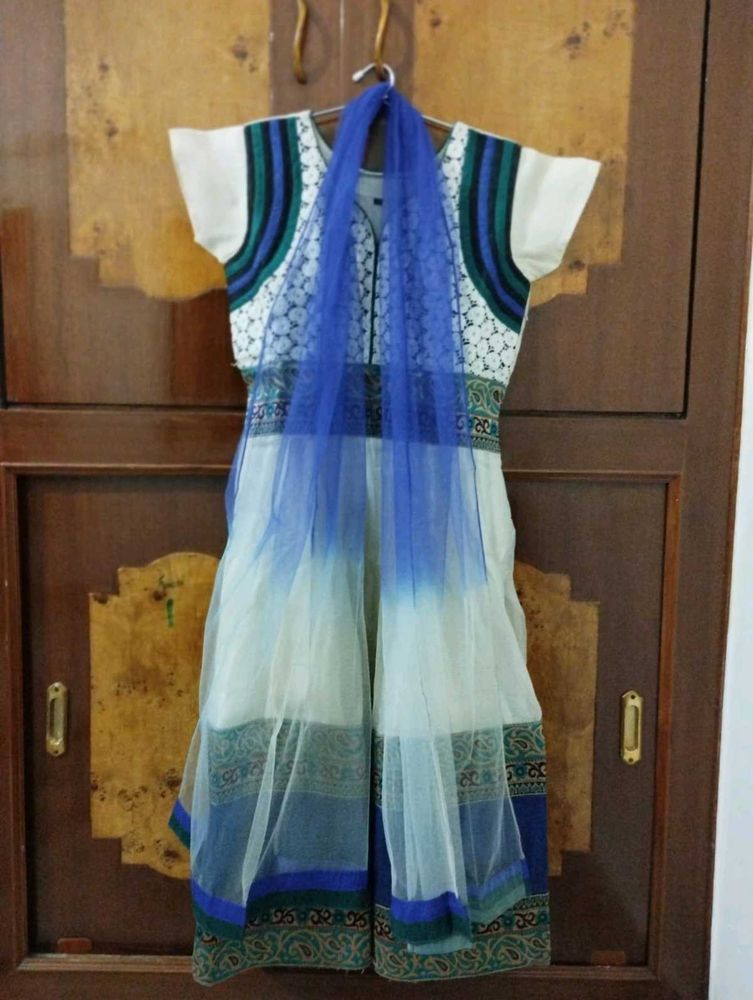 Kota Doria Cotton Anarkali Kurta Set