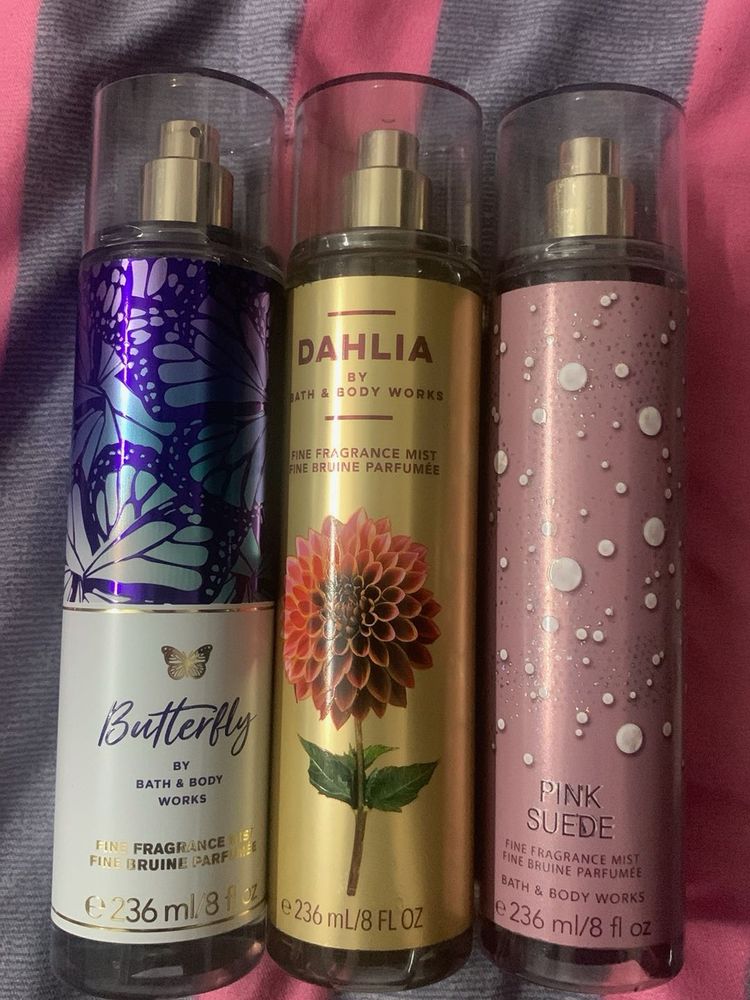 Combo Of 3 Bath And Body Works Mist