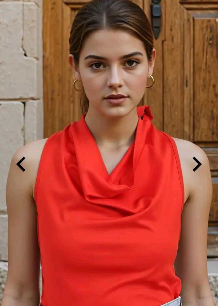 Red Sleeveless Top
