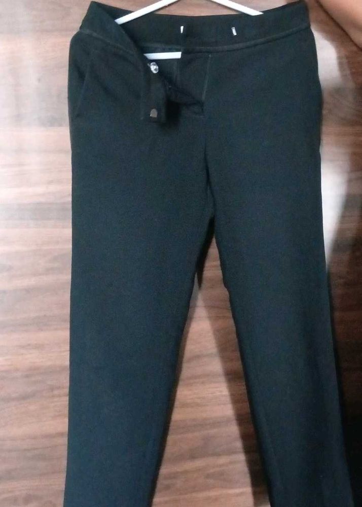 Black Straight Leg Trousers for women