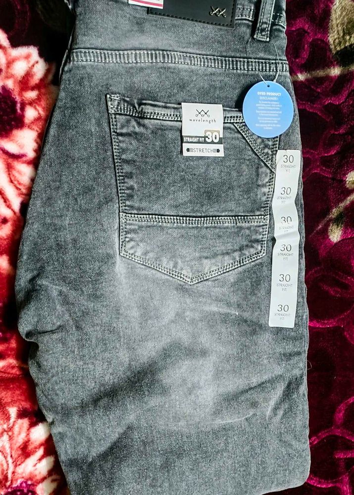 Stylish Gray Wavelength Jeans