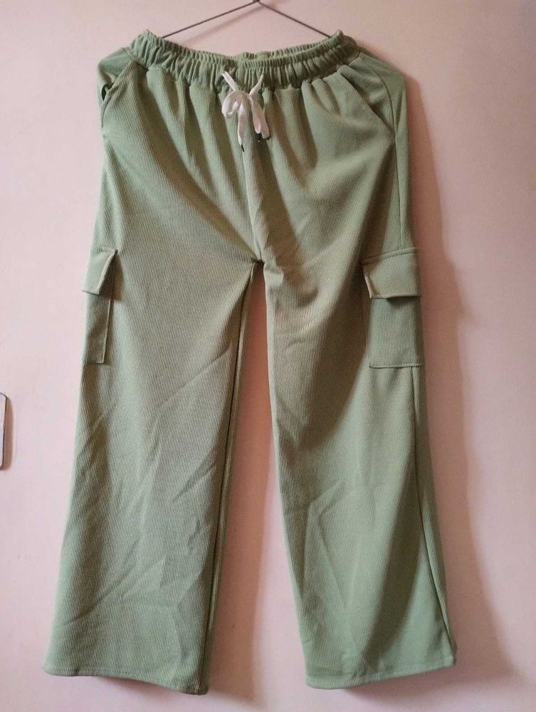 Sage Green Cargo Sweatpants