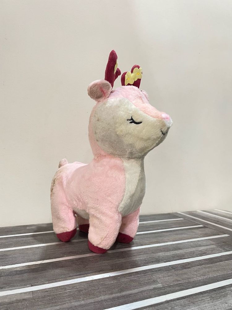 🦌🎀 Magical Pink Deer Plush – Whimsical &amp; Dreamy!