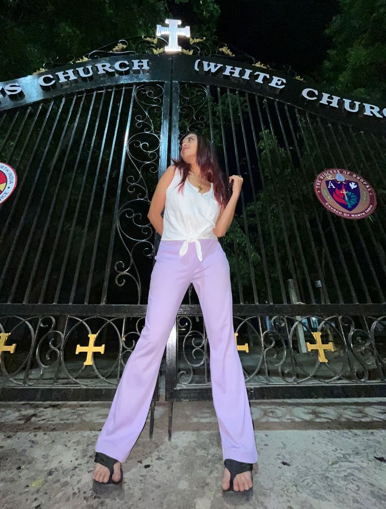 HM Purple Flared Pants