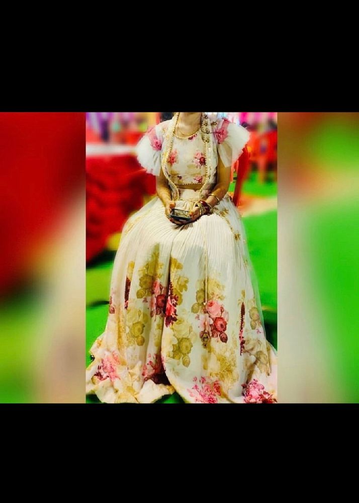 Crop Top Skirt With Jacket New Duppta