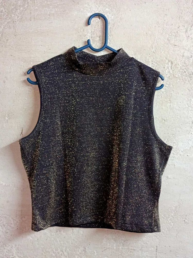 Ladies Partywear Crop Top Sleeveless