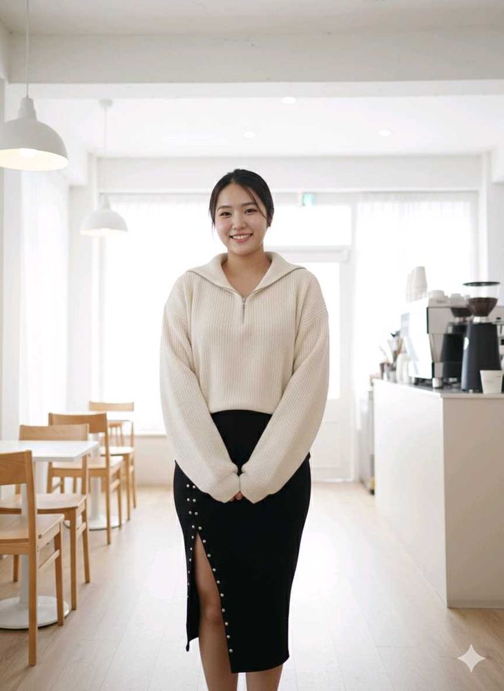 white korean winter jacket