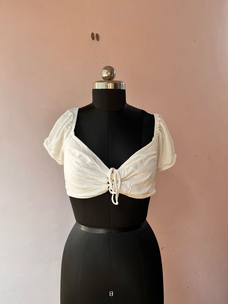White crop top