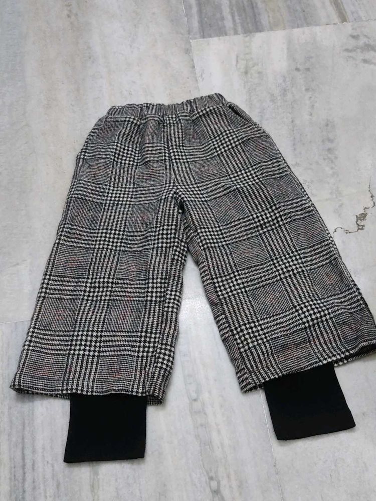 Girls Plaid Culottes