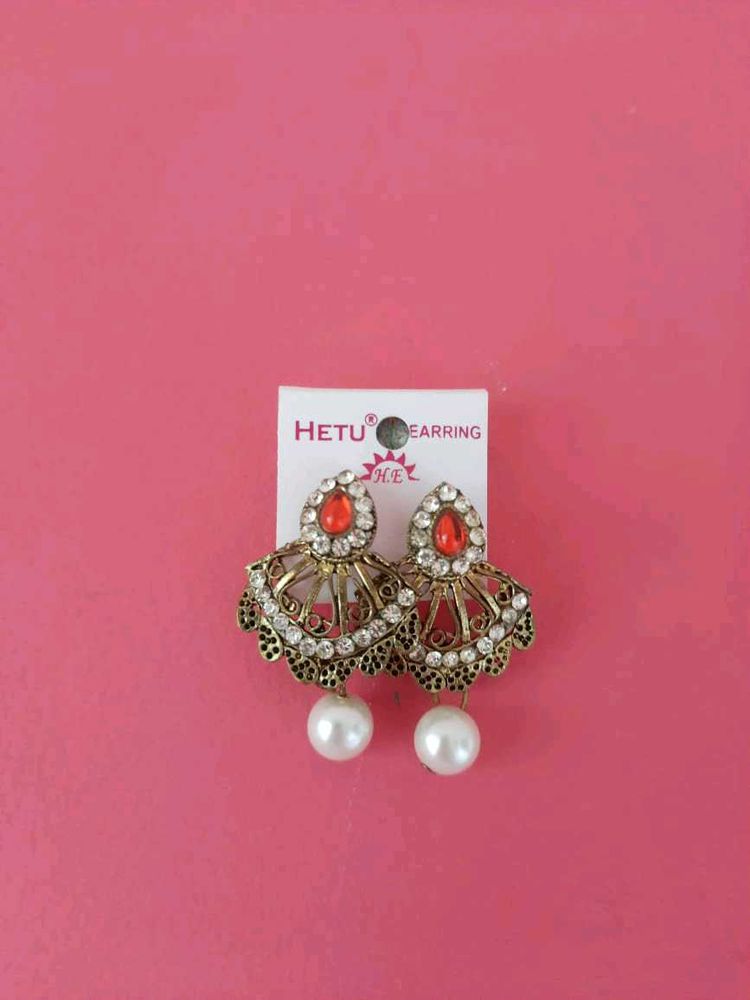 Pearl &amp; Gem Earrings