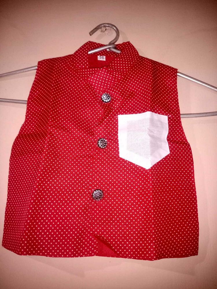 Cute Red Polka Dot Vest