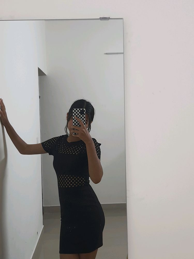 Y2k Mesh Bodycon Dress.