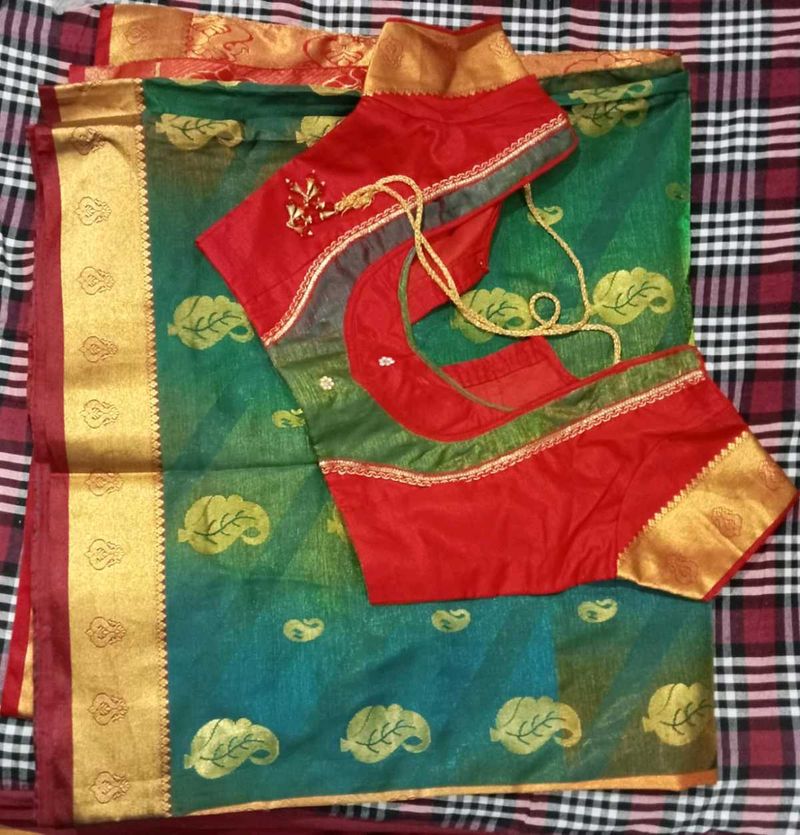 Stitched Blouse With Saree (Function Party Wedding