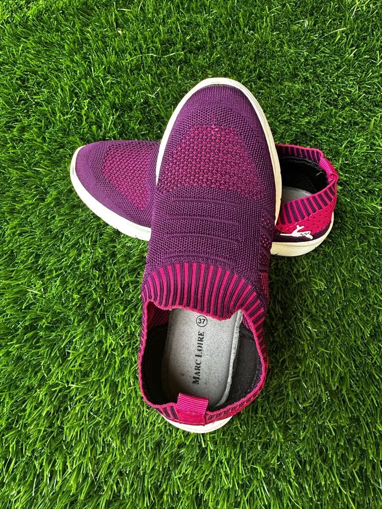 Stylish Purple Slip-On Shoes
