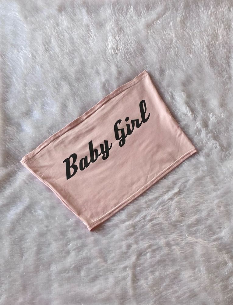 Baby Pink Y2K Tube Top