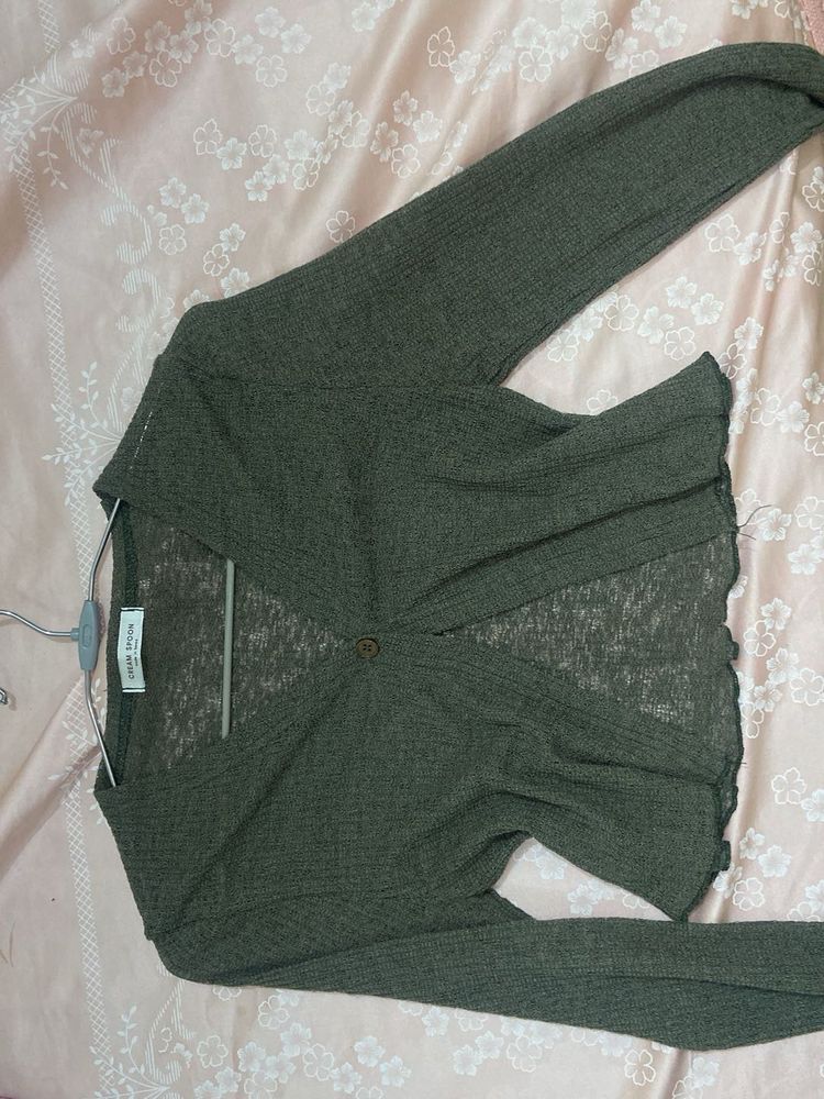 Urban Spoon Olive Green Cardigan