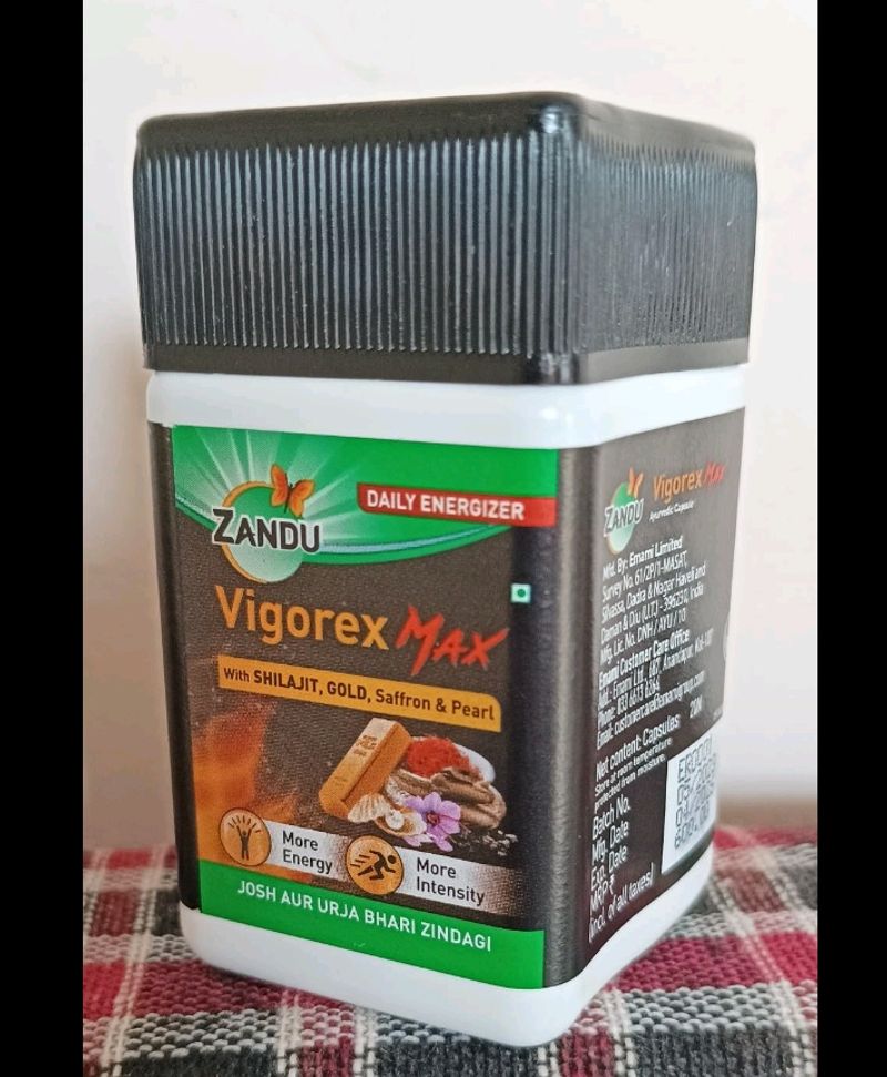 Zandu Vigorex MAX, 20 caps, enriched with Shilajit