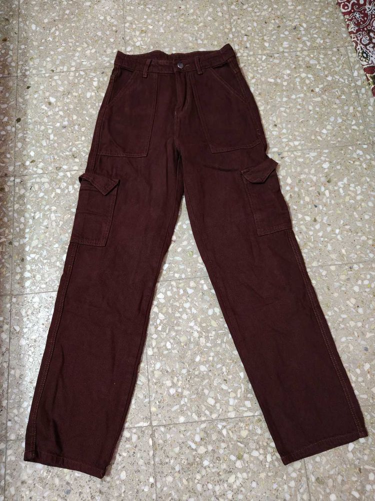 Brown Cargo Jeans