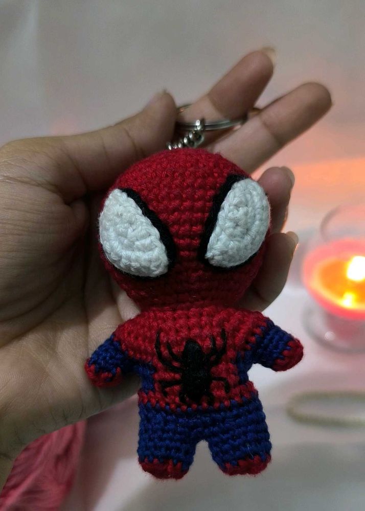 Crochet Spiderman Keychain