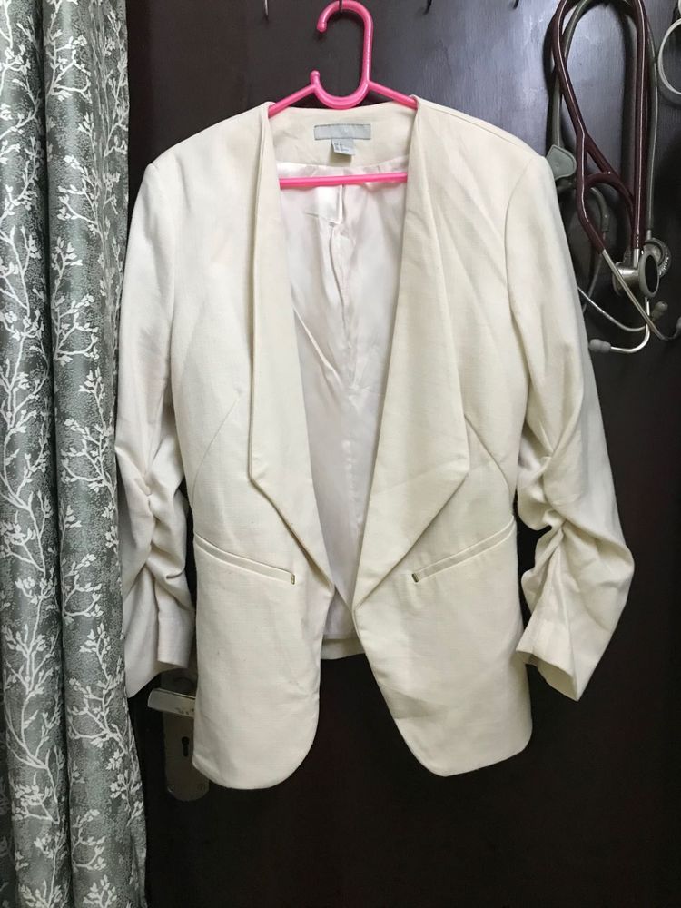 H&amp;M Beige In Colour Blazer Bust 36-38