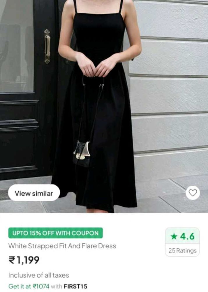 Black Fit &amp; Flare Dress