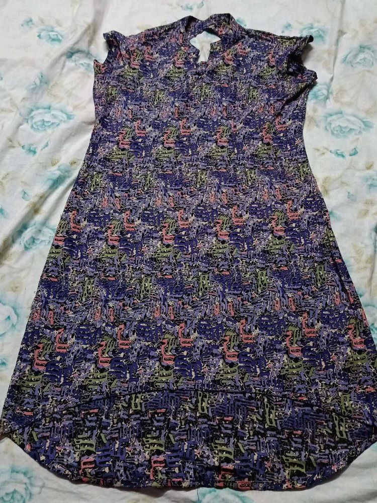 Stylish Up- Down Cotton One Piece Dress