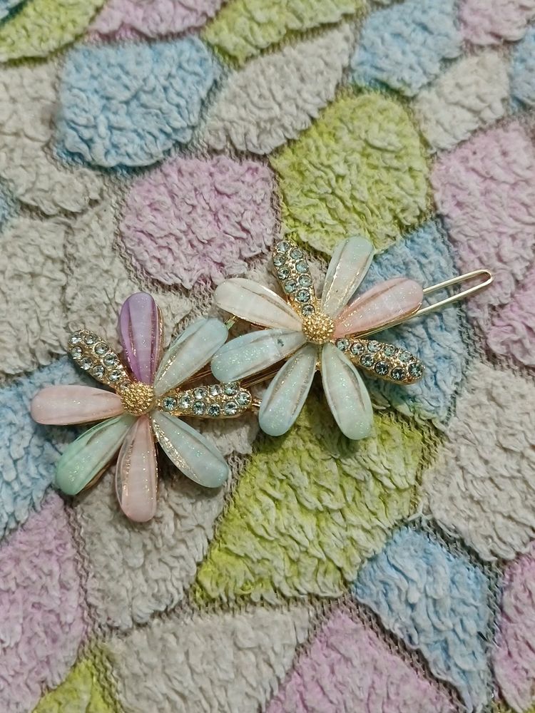 Korean Hair Clips Flower Style Multi Colour