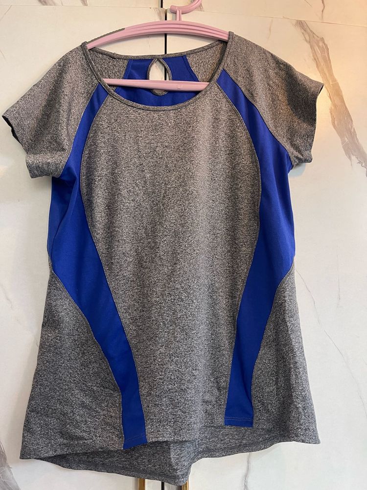 “Sporty Grey and Blue Activewear