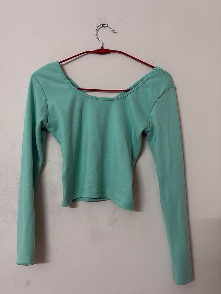 Mint Green Long Sleeve Top