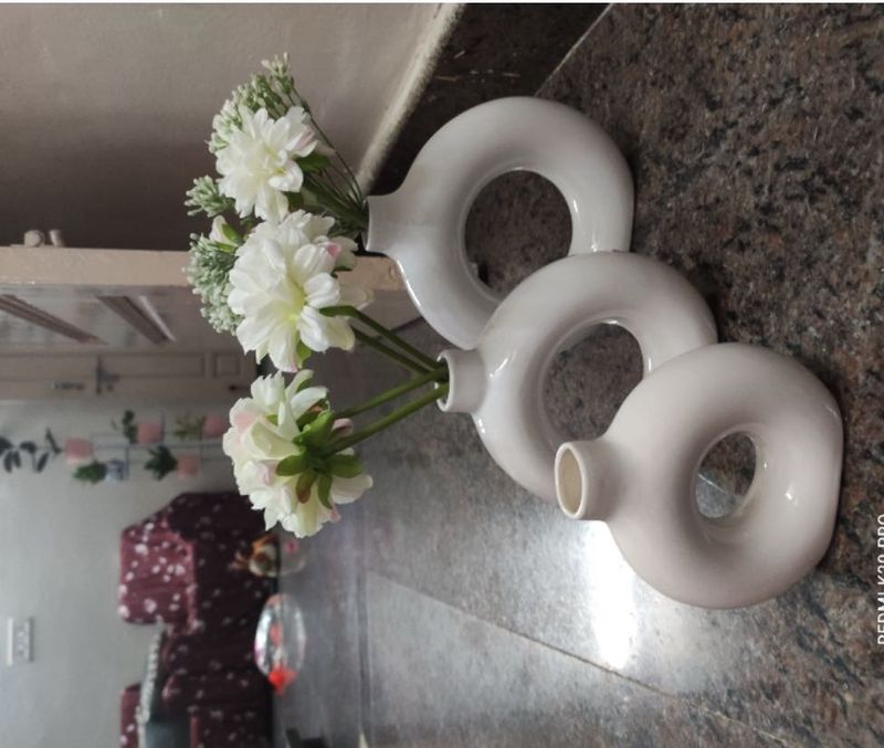 Ceramic flower vase set of 3 pis