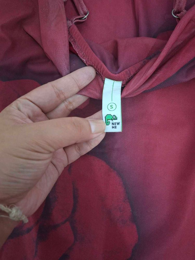 Maroon Floral Bodycon Dress