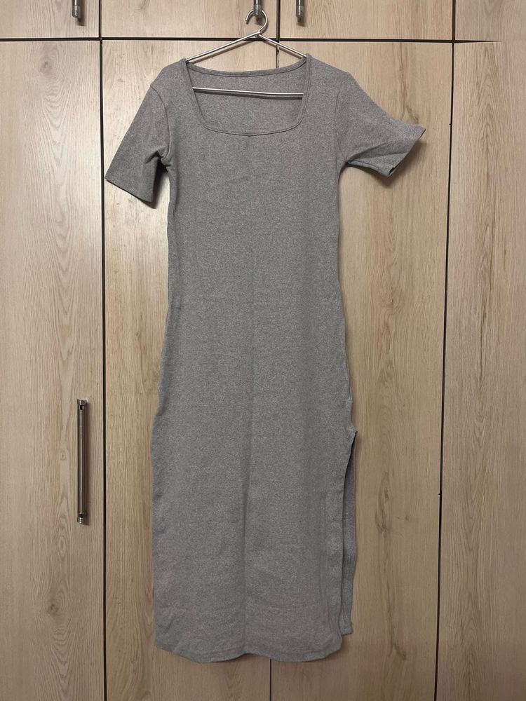 Gray Midi Dress