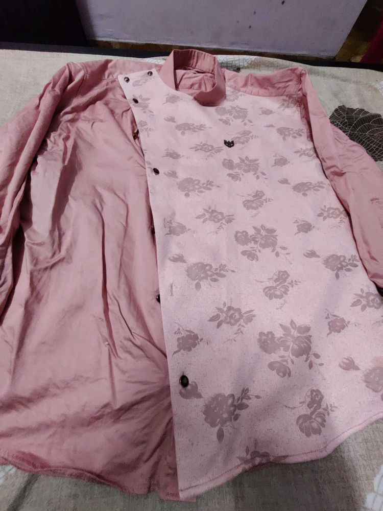 Pink Floral Print Shirt