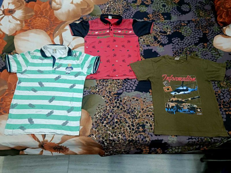 Pack Of Three Boys Tshirts