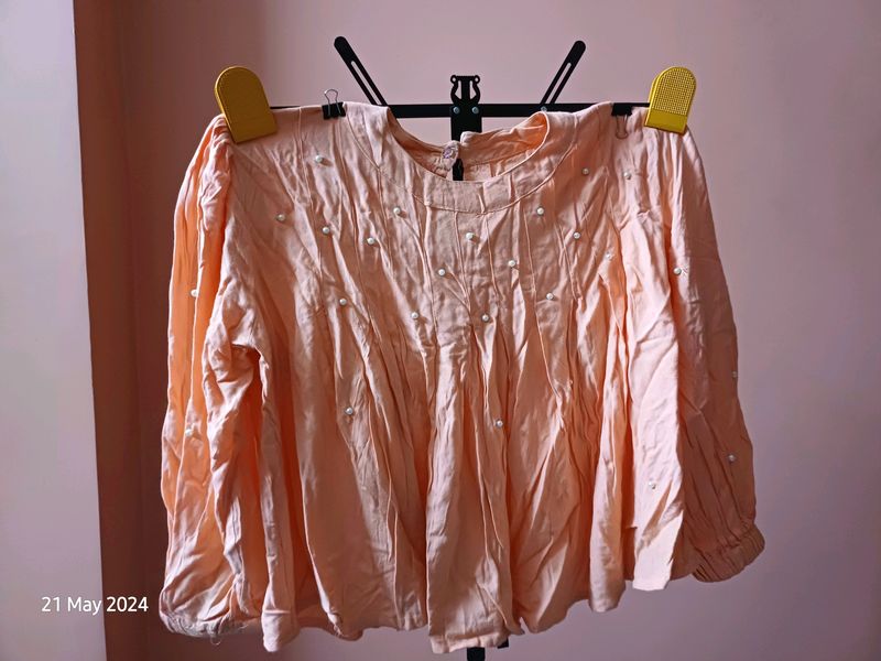 Peach Crop Top