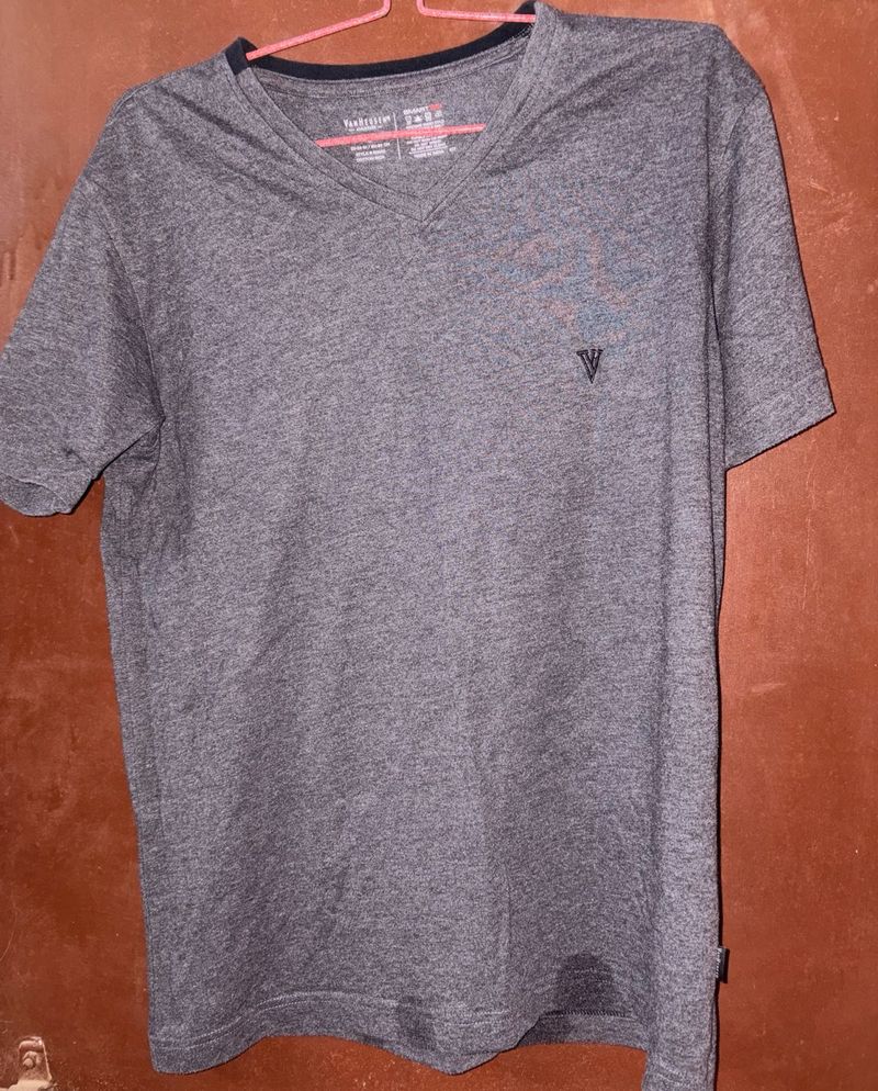 Gray V-Neck T-Shirt