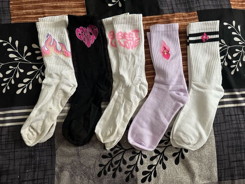 Funky Patterned Socks - 5 Pairs