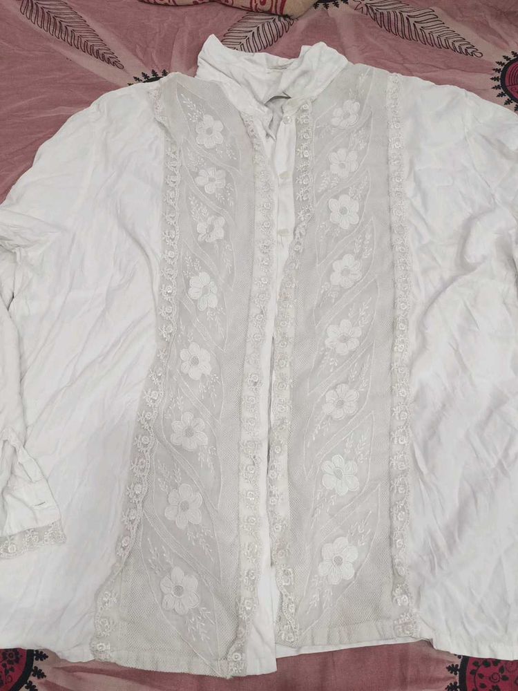 White Korean Shirt 🌸✨