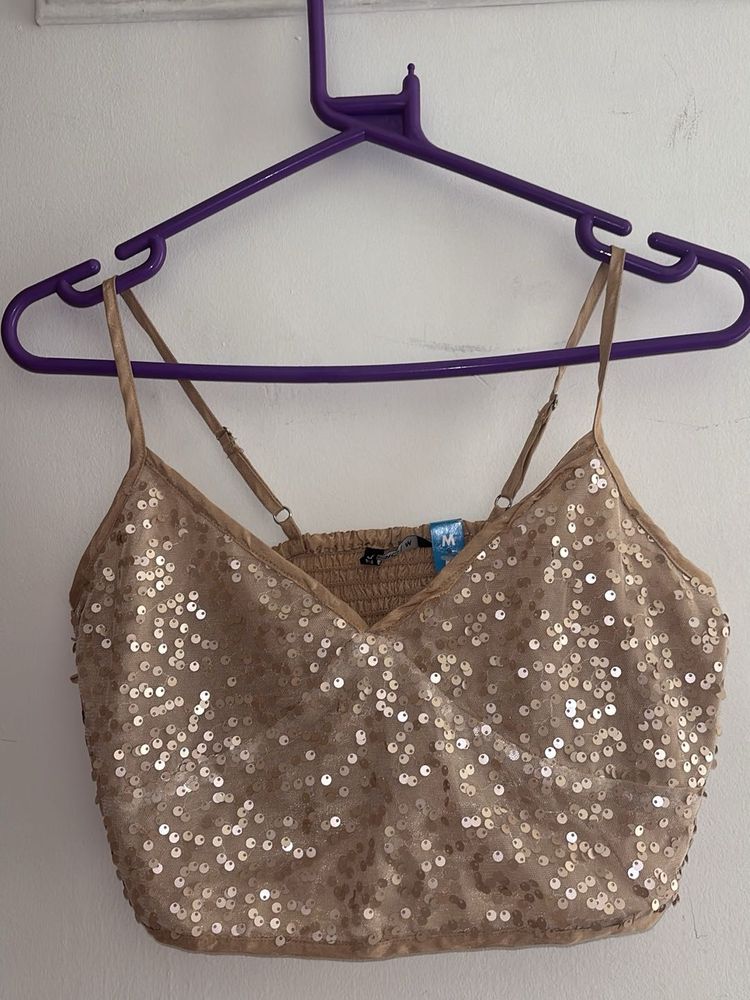 Sequin Party Crop Top