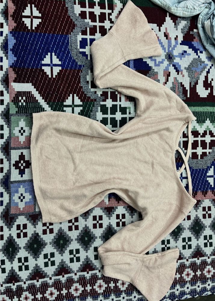 Peach Bell Sleeve Top