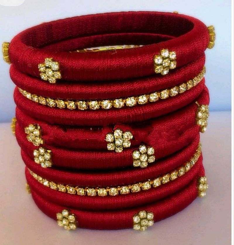 Red &amp; Gold Bangles